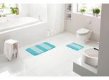 Badematte LINEA DUE "Waymore", blau, H:18mm, Polyester, Badematten, Badematte