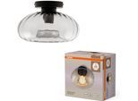 OSRAM Deckenleuchte "Decor Smoke Glass", schwarz, Ø 28cm, 1 Stk., Leuchten, schwarz, E27, Stahl und Glas, Deckenleuchte