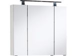 Spiegelschrank SAPHIR "3400 Basic", weiß (weiß matt), B:80cm H:73,4cm T:13,2cm, Schränke, Spiegelschrank, Breite 80 cm