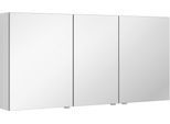 Spiegelschrank SAPHIR "3980", weiß (weiß seidenglanz), B:140cm H:68,2cm T:17,6cm, Schränke, Spiegelschrank, vormontiert
