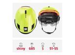 Fahrradhelm ABUS "HYP-E ACE" Gr. M, gelb (signal gelb), Helme, M Kopfumfang: 54cm - 58cm