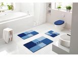 Badematte LINEA DUE "Merkur", blau, H:18mm, Polyacryl, Badematten, Badematte