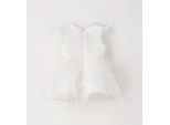Sommerkleid IDO "BABY GIRL LAY DRESS", Mädchen, Gr. 6, EURO-Größen, sanftes weiß, 100% Polyester, Kleider Sommerkleid