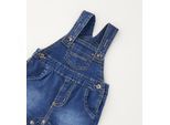 Latzhose IDO "BABY BOY SUMMER TROUSER", Mädchen, Gr. 12, EURO-Größen, blau (washed blau), 98% Baumwolle, 2% Elasthan, Hosen