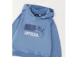 Sweatshirt SARABANDA "BABY BOY SWEATER", Jungen, Gr. 7A, blau (avion), 100% Baumwolle, Sweatshirts Sweatshirt