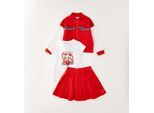 Shorts SARABANDA "BABY GIRL SET", Mädchen, Gr. 24M, EURO-Größen, rot, 95% Baumwolle, 5% Elasthan, Hosen Shorts