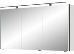 Spiegelschrank SAPHIR "Serie 7045 Badezimmer-Spiegelschrank inkl. LED-Beleuchtung, 3 Türen", weiß (weiß glanz), B:133,2cm H:70,3cm T:17cm, Holzwerkstoff, Schränke, Spiegelschrank, Badschrank 133,2 cm breit, inkl. LEDplus Schalter und Türdämpfer