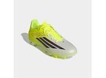 Fußballschuh ADIDAS PERFORMANCE "F50 CLUB, FESTE/GEMISCHTE BÖDEN", Damen, Gr. 44, gelb (team solar gelb 2, core schwarz, lucid rot), Synthetik, Textil, Schuhe Fußballschuh, für viele verschiedene Böden geeignet
