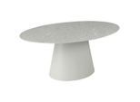 Livetastic Esstisch, Hellgrau, Holzwerkstoff, oval, konisch, 160x75x90 cm, Esszimmer, Tische, Esstische, Esstische oval