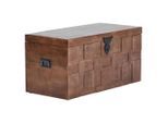 Livetastic Truhe, Natur, Holz, Mangoholz, vollmassiv, Struktur, 80x41x40 cm, Ordnen & Aufbewahren, Truhen