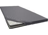 Spannbettlaken ESTELLA "Jersey Topper aus Baumwolle mit Elasthan", grau (schiefer), B:100cm L:200cm, Jersey, Obermaterial: 97% Baumwolle, 3% Elasthan, Bettlaken, Spannbettlaken, für Topper bis 10 cm Höhe