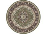 Muratap Nain klassiek medaillon rond laagpolig oosters vloerkleed vintage tapijt