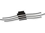 EGLO Deckenleuchte "Roncade 1 Deckenlampe, Flurlampe aus Aluminium, Stahl und Kunststoff", schwarz-weiß (schwarz), 1, H: 4,5cm, 1 Stk., Leuchten, Deckenlampe 65 x 13 cm, Flurlampe, Küchenlampe, Wohnzimmerlampe, Deckenleuchte