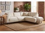 Ecksofa OTTO HOME "Sveeva, L-Form, B.240 cm, schwarze Metallfüße", beige (creme), B:240cm H:78cm T:197cm, 100% PES, Sofas, Ecksofa, langlebiger Webstoff, mit Wellenunterfederung, viele Farben