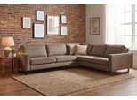 Ecksofa OTTO HOME "Pinto, XXL, 250/290 cm, langer Schenkel, Ottomane", braun, B:290cm H:85cm T:250cm, 100% Polyester, Sofas, Ecksofa, Cord, Chenille, Lederoptik, mit Keder, Metallfüße, Wellenunterfederung