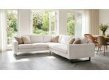 Ecksofa OTTO HOME "Pinto, XXL, 250/290 cm, langer Schenkel, Ottomane", beige (natural), B:290cm H:85cm T:250cm, 90% Polyester, 10% Nylon, Sofas, Ecksofa, Cord, Chenille, Lederoptik, mit Keder, Metallfüße, Wellenunterfederung