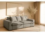 3-Sitzer OTTO HOME "Venslev", beige, B:230cm H:83cm T:120cm, 100% PES, Sofas, 3-Sitzer, Lounge-Sofa, mit extra tiefer Sitzfläche und losen Kissen