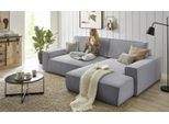 Ecksofa OTTO HOME "SHERWOOD XXL Cord 284, Big-Sofa L-Form, tiefe Sitzfläche 95 cm", grau (hellgrau), B:284cm H:90cm T:195cm, 100% Polyester, Sofas, Ecksofa, Recamiere rechts/links, als Schlafsofa stellbar, Cord u. Leinenoptik