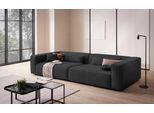 3-Sitzer "PIARA XXL Cord, Sofa mit Kedernaht", anthrazit, B:316cm H:66cm T:136cm, 100% Polyester, LEGER HOME BY LENA GERCKE, Sofas, 3-Sitzer, schwarze Füße, bequemer Sitzkomfort, extra tiefe Sitzfläche