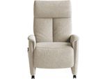TV-Sessel SIT & MORE "Cremona Comfort", beige (silber), B:76cm H:110cm T:84cm, 100% Polyester, Sessel, TV-Sessel, wahlweise manuell oder elektrischer Funktion mit Akku