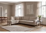Ecksofa OTTO HOME "Pinto Skandi, 290 cm, Chenille, Struktur, Ottomane links / rechts", beige (creme), B:290cm H:89cm T:217cm, 100% Polyester, Sofas, Ecksofa, mit Keder, Massivholzfüße Eiche geräuchert, Wellenunterfederung