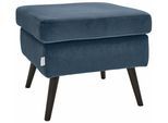 Hocker OTTO HOME "Salla", blau, B:58cm H:49cm T:58cm, Samtcord (92% Polyester 8% Polyamid);Struktur (100% Polyester);Struktur Hahnentritt (100% Polyester);Struktur fein (100% POlyester);Samtoptik (100% Polyester);Fellimitat (100%Polyester), Hocker, Hocker, Bezug auch in Luxus-Microfaser in Teddyfelloptik