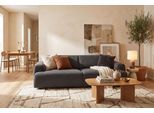 3-Sitzer OTTO HOME "Linkka, Breite 237 cm", schwarz (onyx), B:237cm H:75cm T:94cm, 90% PES, 10% Nylon, Sofas, 3-Sitzer, in einem weichen Chenille-Stoff, mit Wellenunterfederung