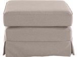 Polsterhocker OTTO HOME "Shadmoor", beige, B:66cm H:48cm T:66cm, 100% Polyester, Hocker, Polsterhocker, Hussenoptik, in uni oder mit Blumendruck, passend zur Shadmoor-Serie