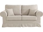 2-Sitzer OTTO HOME "Shadmoor", beige, B:188cm H:102cm T:92cm, 100% Polyester, Sofas, 2-Sitzer, Hussenoptik, in uni oder mit Blumendruck