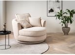 Drehsessel HOME AFFAIRE "MAISIE Webvelours, Love Seat XXL, Lese-Sessel BIG-", beige (hellbeige), B:120cm H:86cm T:120cm, Sessel, Drehsessel, Sessel in MEGA CORD u. Web-Velours, 360 Grad drehbar