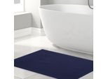 Badematte HAMMETEX "rutschfeste Badvorleger, Hotelmatte", blau (dunkelblau), H:7,5mm, Baumwolle, Badematten, Badematte, einfarbig, 100% Baumwolle, in 2 Größen erhältlich