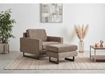 Loveseat OTTO HOME "Pinto 105 cm, Cord, Chenille, Lederoptik", braun, B:105cm H:85cm T:97cm, 100% Polyester, Sessel, mit Keder, Metallfüßen und auch in Cord Bezug erhältlich