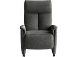 TV-Sessel SIT & MORE "Cremona Comfort", grau (dunkelgrau), B:76cm H:112cm T:84cm, 100% Polyester, Sessel, wahlweise manuell oder elektrischer Funktion mit Akku