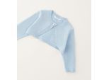 Cardigan MINIBANDA "BABY GIRL KNITWEAR", Mädchen, Gr. 3, winter sky, 72% Viskose, 28% Polyester, Strickjacken