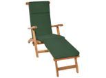 Beautissu Deckchairauflage, Dunkelgrün, Textil, 45x5x175 cm, Outdoor-Kissen, Liegenauflagen