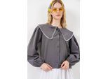 Poplin Baby Kraag Shirt met Strik