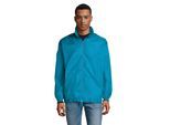 SOLS Unisex windjack met shift voor volwassenen (Aqua)