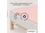 Spannbettlaken SCHLAFGUT "PURE TOPPER Bio-Baumwolle mit Elasthan 170 g/m² für Topper bis 10 cm", lila (lila light), 1 Stk., Jersey-Elasthan, 180-200x200-220 10cm, Jersey-Elasthan, Obermaterial: 95% Baumwolle, 5% Elasthan, Bettlaken, Spannbettlaken, PREMIUM Laken für Matratzen bis 10 cm Höhe, dehnbar, blickdicht
