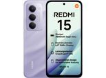 XIAOMI Smartphone "Redmi 15 128 GB", Energieeffizienz: B (A-G), lila (sandy lila), 128 GB, Mobiltelefone