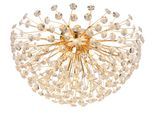 GLOBO LIGHTING Deckenleuchte "KATRINA", goldfarben, 6, Ø 60cm H: 32,5cm, 1 Stk., Leuchten, Goldfarbene Deckenleuchte mit K9 Kristallen, LED inklusive, Deckenleuchte