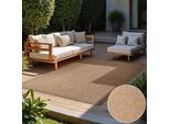 Outdoorteppich HANSE HOME "Kona Wendeteppich", weiß (jute, weiß), B:160cm H:5mm L:230cm, Polypropylen, Teppiche, Outdoorteppich, In und Outdoor, Flachgewebe, wetterfest, pflegeleicht, robust