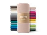 Spannbettlaken OTTO HOME "PAPRIKA", rot (apricot), B:180cm L:200cm, Microfaser-Jersey, Obermaterial: 100% Polyester, Bettlaken, Spannbettlaken, Bettlaken Laken in Jersey Qualität, schnelltrocknend, Topseller