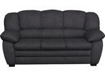 2,5-Sitzer COTTA "Casino", schwarz (lava), B:185cm H:88cm T:92cm, 100% Polyester, Sofas, Polstergarnitur, auch als Set erhältlich
