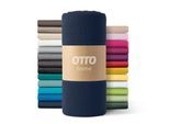 Spannbettlaken OTTO HOME "PAPRIKA", blau (marine), B:180cm L:200cm, Microfaser-Jersey, Obermaterial: 100% Polyester, Bettlaken, Spannbettlaken, Bettlaken Laken in Jersey Qualität, schnelltrocknend, Topseller