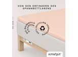 Spannbettlaken SCHLAFGUT "PURE TOPPER Bio-Baumwolle mit Elasthan 170 g/m² für Topper bis 10 cm", rot (rot light), 1 Stk., Jersey-Elasthan, 140-160x200-220 10cm, Jersey-Elasthan, Obermaterial: 95% Baumwolle, 5% Elasthan, Bettlaken, Spannbettlaken, PREMIUM Laken für Matratzen bis 10 cm Höhe, dehnbar, blickdicht