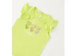 T-Shirt IDO "BABY GIRL SUMMER T-SHIRT", Mädchen, Gr. 5A, grün (acid grün), 100% Baumwolle, Shirts T-Shirt