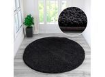Hochflor-Teppich OTTO HOME "Viva Shaggy, in Standard- und Premium-Qualität, 30 mm oder 45 mm Höhe" Gr. 10, grau (anthrazit), H:30mm Ø:190cm, Kunstfaser, Teppiche, Uni Farben, einfarbig, weich, kuschelig, Läufer, Kundenliebling