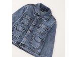 Outdoorjacke SARABANDA "BABY BOY JACKET", Jungen, Gr. 4A, blau (marble stone), 98% Baumwolle, 2% Elasthan, Jacken Outdoorjacke
