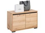 Carryhome Garderobenbank, Anthrazit, Eiche Artisan, Kunststoff, 1-Sitzer, 80x50x38 cm, Garderobe, Garderobenbänke, Garderobenbänke