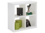 Carryhome Raumteiler Style, Weiß, Holzwerkstoff, 77x77x38 cm, Made in EU, Beimöbel erhältlich, Wohnzimmer, Raumteiler & Paravents, Raumteiler
